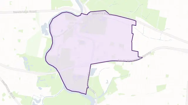 Milperra Area Boundary Map