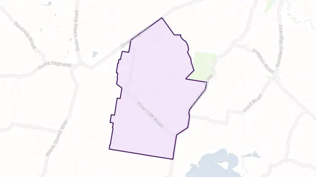 Milroy Area Boundary Map