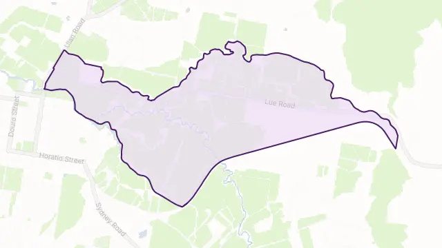 Milroy Area Boundary Map