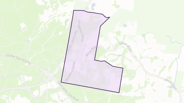 Minmi Area Boundary Map