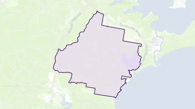 Mondayong Area Boundary Map