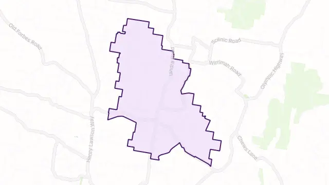 Monteagle Area Boundary Map
