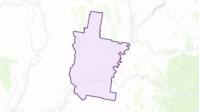 Moonan Flat Area Boundary Map