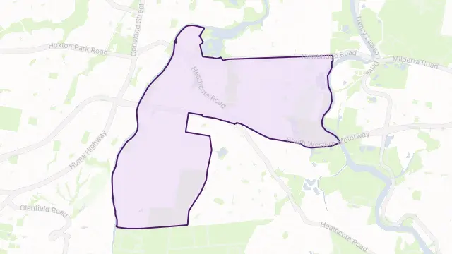 Moorebank Area Boundary Map