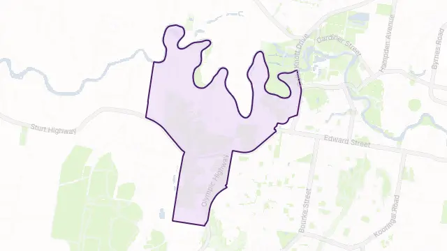Moorong Area Boundary Map