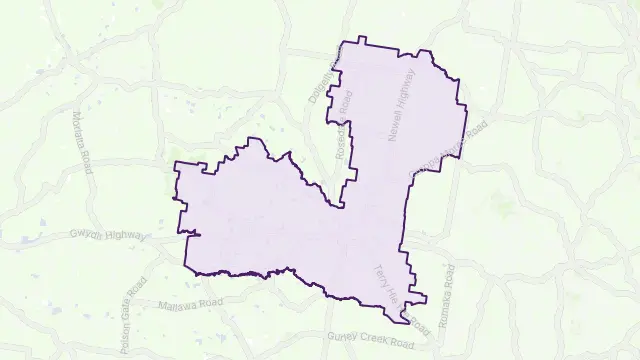 Moree Area Boundary Map
