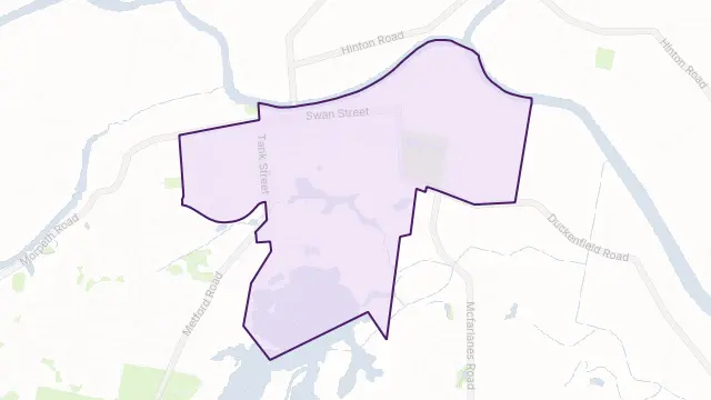 Morpeth Area Boundary Map