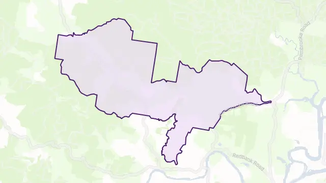 Mortons Creek Area Boundary Map