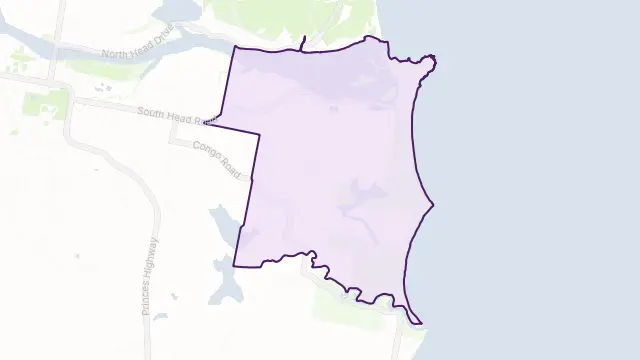 Moruya Heads Area Boundary Map