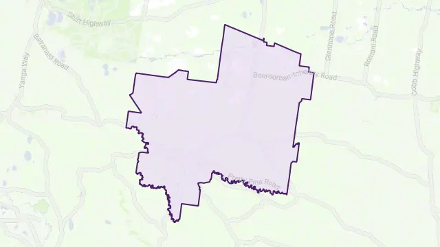 Moulamein Area Boundary Map