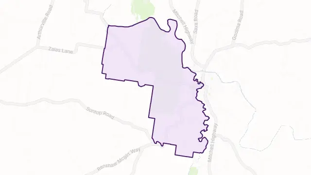 Mount Arthur Area Boundary Map