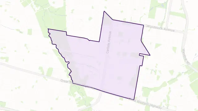 Mount Druitt Area Boundary Map