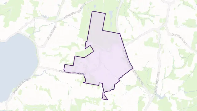 Mount Hutton Area Boundary Map
