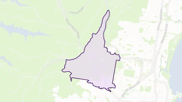 Mount Keira Area Boundary Map