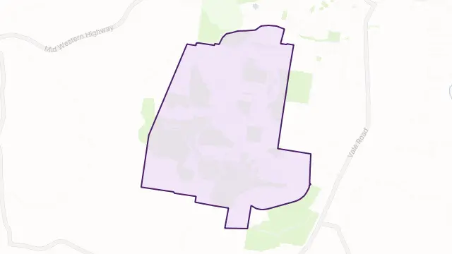 Mount Panorama Area Boundary Map