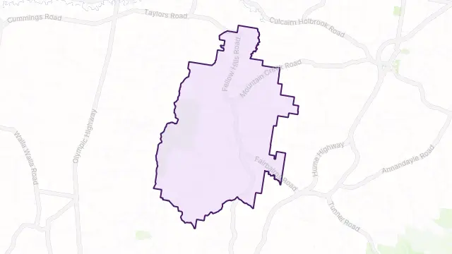 Mountain Creek Area Boundary Map