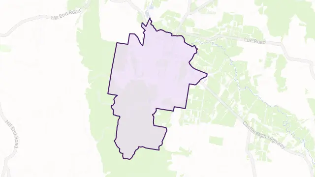 Mudgee Area Boundary Map