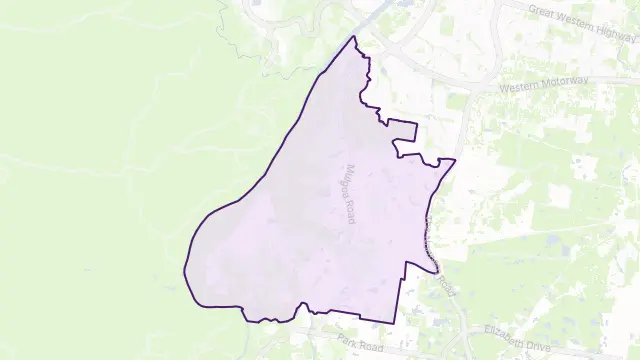 Mulgoa Area Boundary Map