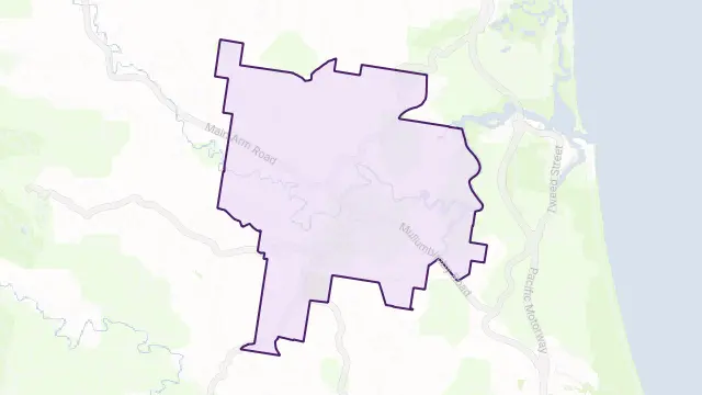Mullumbimby Area Boundary Map