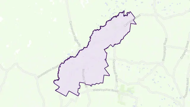 Mungindi Area Boundary Map