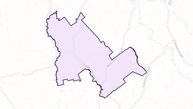 Murrawombie Area Boundary Map