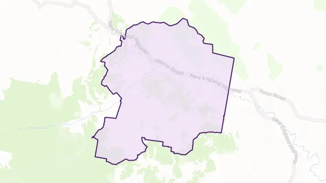 Murrurundi Area Boundary Map