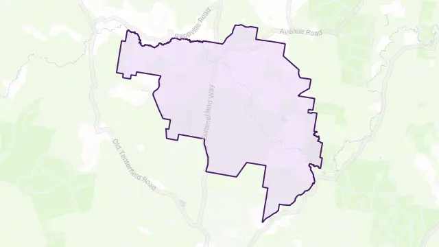Myrtle Creek Area Boundary Map