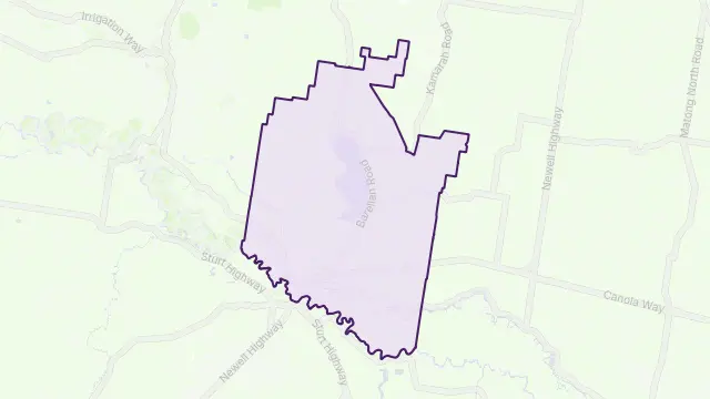 Narrandera Area Boundary Map