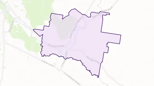 Nemingha Area Boundary Map