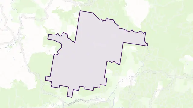 Never Never Area Boundary Map