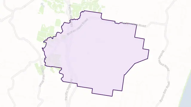 Newrybar Area Boundary Map