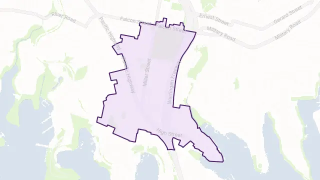 North Sydney Area Boundary Map