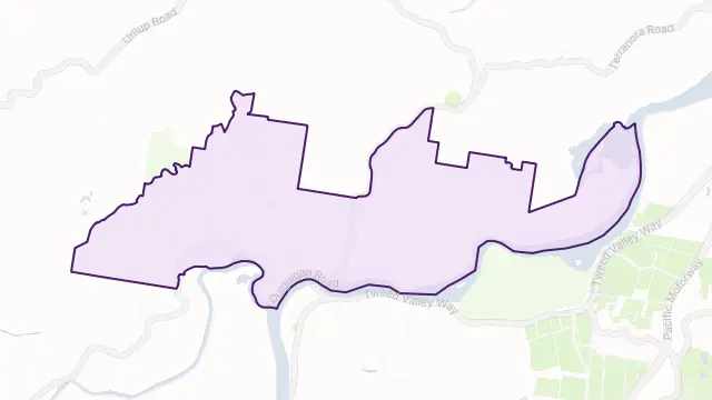 North Tumbulgum Area Boundary Map