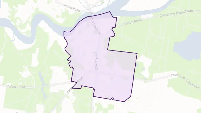 Nowra Area Boundary Map