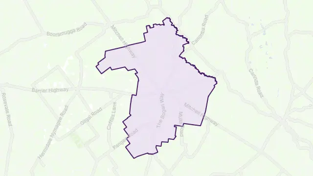 Nyngan Area Boundary Map
