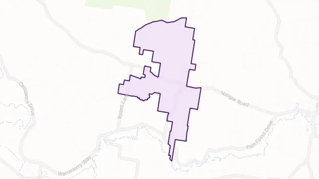 Nyrang Creek Area Boundary Map