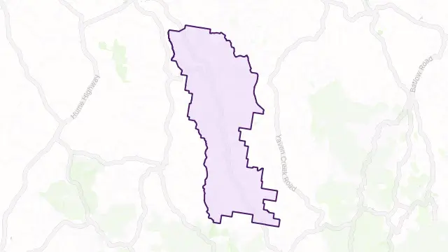 Oberne Creek Area Boundary Map