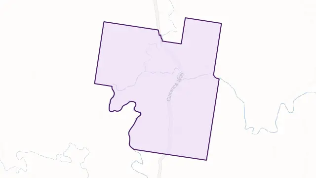 Old Bonalbo Area Boundary Map