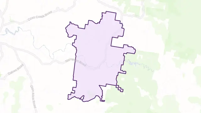 Olinda Area Boundary Map