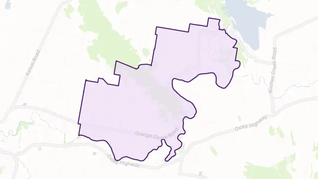 Orange Grove Area Boundary Map