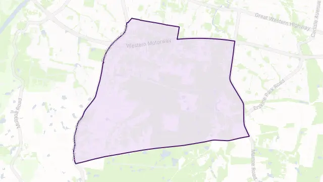 Orchard Hills Area Boundary Map