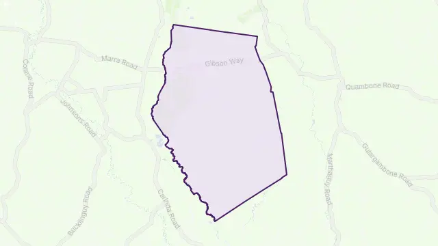 Oxley Area Boundary Map