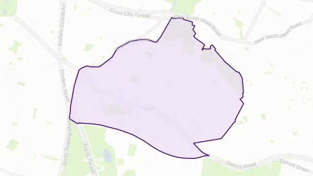 Paddington Area Boundary Map