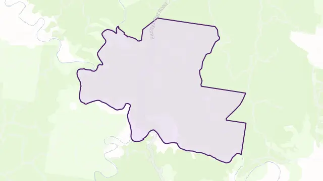 Paddys Flat Area Boundary Map