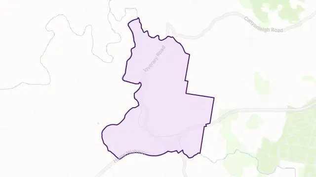 Paddys River Area Boundary Map