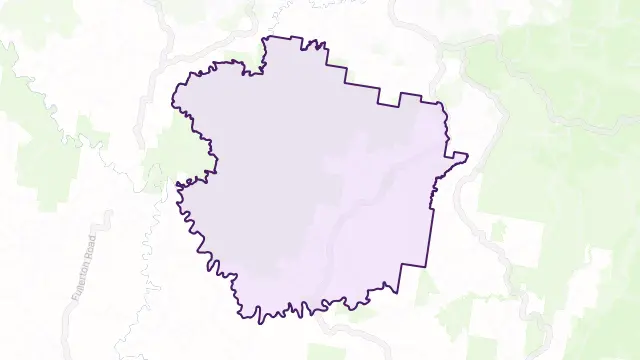 Paling Yards Area Boundary Map
