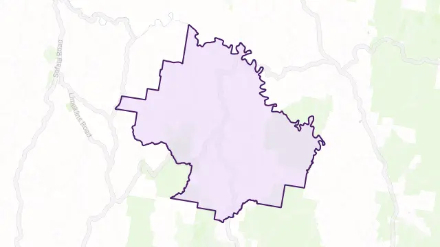 Palmers Oaky Area Boundary Map