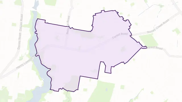Peakhurst Area Boundary Map