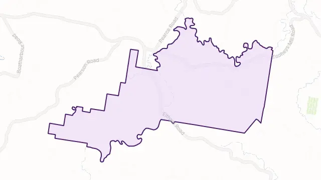 Pearces Creek Area Boundary Map