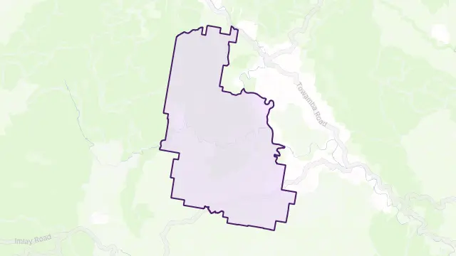 Pericoe Area Boundary Map